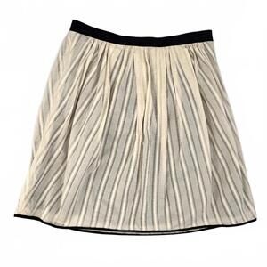J.Crew | NWOT Women’s Lightweight Cream Black Pleated Short Skirt Size 6